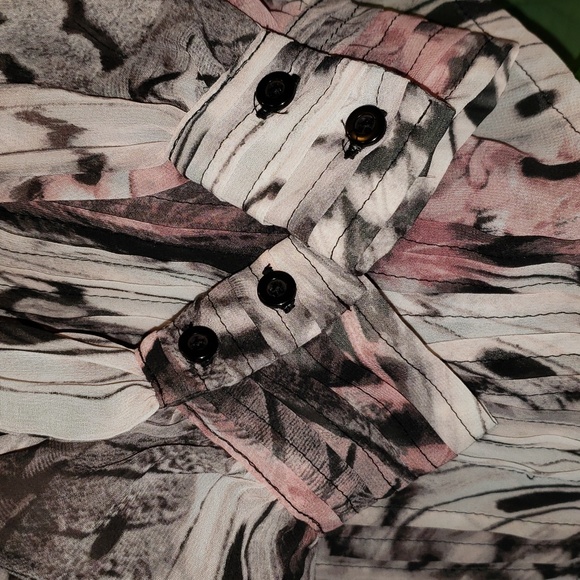 Jennifer Lopez Sheer Blouse Petite Small - Picture 7 of 8